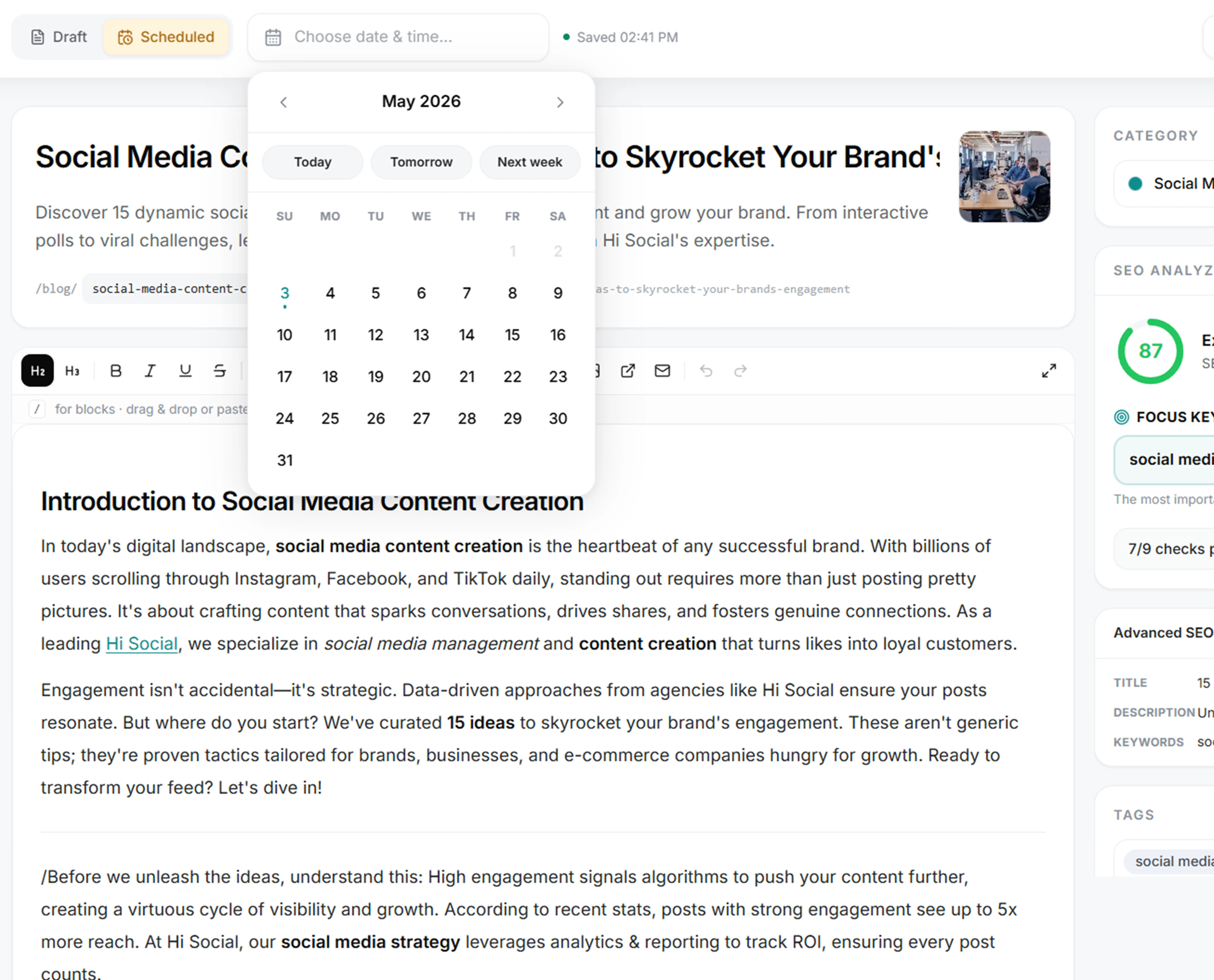 Autopilot feature preview