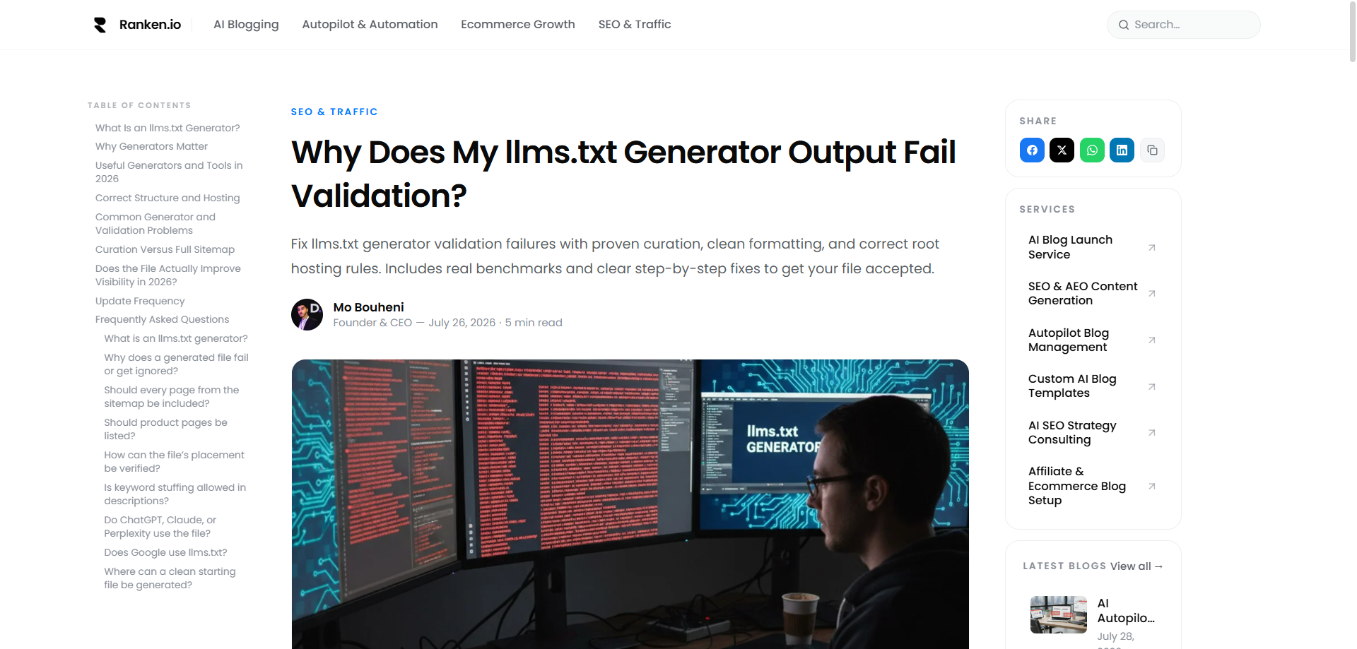 Live Ranken blog article